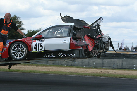 Sådan ser en Renault Megane Trophy ud efter en hård afkørsel.
(Foto: Gripping Media)